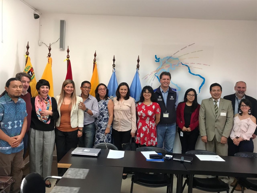 La coordinación de la iniciativa Geoparque Imbabura durante el evento que marcó la integración al Comité Ecuatoriano de Geoparques.