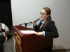 La viceprefecta María Gabriela Jaramillo se despide de los funcionarios de la Prefectura.