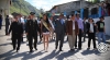 El desfile cívico, en el que participaron delegaciones de seis planteles educativos, fue presidido por las autoridades.