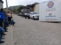 Calles adoquinadas por la Prefectura en Cahuasquí.