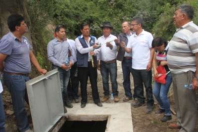 Inauguración de los trabajos de mejoramiento del canal de riego La Victoria.