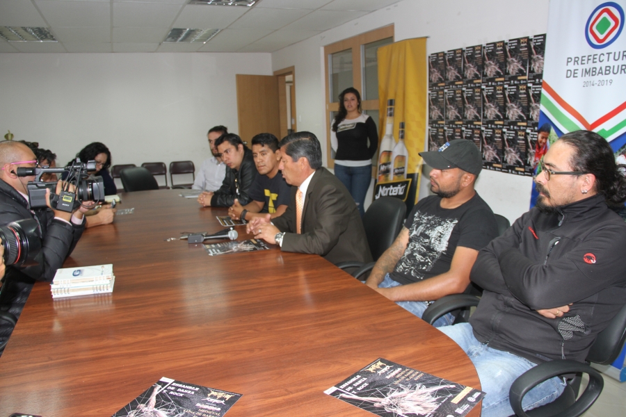 Rueda de prensa en la Prefectura de Imbabura en el que se informó sobre el desarrollo de este evento.