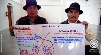 Representantes de los GAD parroquiales durante el desarrollo de los talleres.