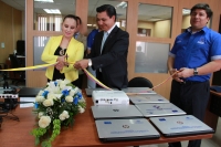 Un acto simbólico se organizó en la Prefectura para inaugurar los equipos informáticos y de georreferenciación entregados por la Unión Europea.
