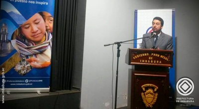 Juan Mora, Director de Comunicación Social del GAD de Tungurahua, durante la exposición del modelo de gestión que se lleva adelante en esta provincia.