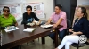  Los dirigentes del Comité pro límites de las Golondrinas durante el diálogo con la Viceprefecta de Imbabura, María Gabriela Jaramillo.