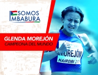 Glenda Morejón, deportista imbabureña, ganadora del Mundial Sub 18 de Atletismo.