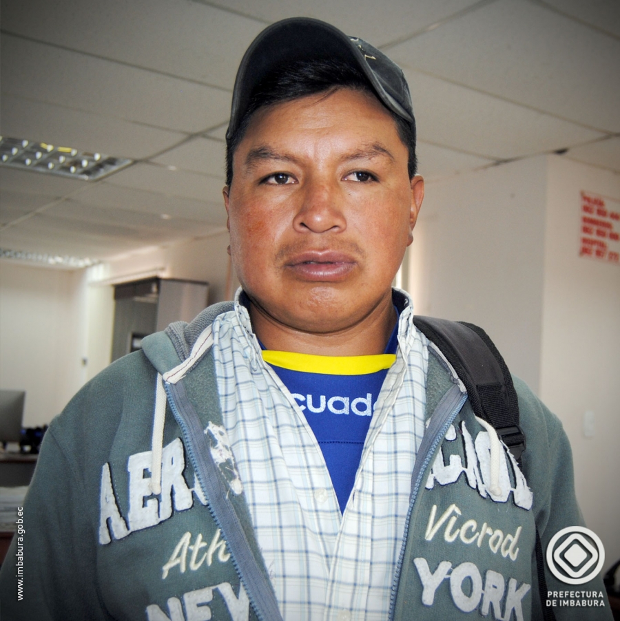 Carlos Valenzuela, presidente de la comunidad Yuracruz de Ibarra.