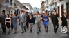 Las autoridades cantonales, provinciales y nacionales encabezaron el desfile cívico por los 143 años del Retorno.