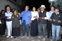 Con gran entusiasmo, las autoridades y habitantes del sector inauguraron la obra de empedrado.