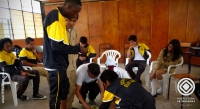  Los estudiantes durante las jornadas de capacitación a los estudiantes.