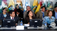 El prefecto de Imbabura, Pablo Jurado, (i) asistió a la sesión del Congope, para expresar su preocupación frente a la transferencia total de competencias, sin especificar la entrega de recursos.