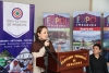 La viceprefecta de Imbabura, María Gabriela Jaramillo, presidió el acto de presentación de la programación festiva. Invitó a ecuatorianos y extranjeros a compartir momentos de júbilo en esta fecha histórica.