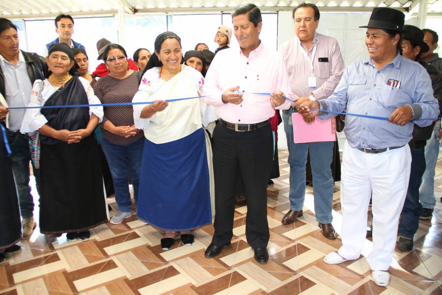 Inauguración del proyecto turístico en el sector Turu Ucu, cantón Cotacachi.