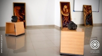 Esta es la obra que exhibe desde este día miércoles el artista imbabureño Bernabé Caicedo en las instalaciones del Centro de Integración Cultural del Gobierno Autónomo Descentralizado Provincial.