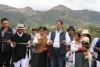Inauguración del empedrado del camino principal de Iltaquí.