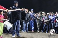 Inauguración de las luminarias en el espacio deportivo de la comunidad La Rinconada. 