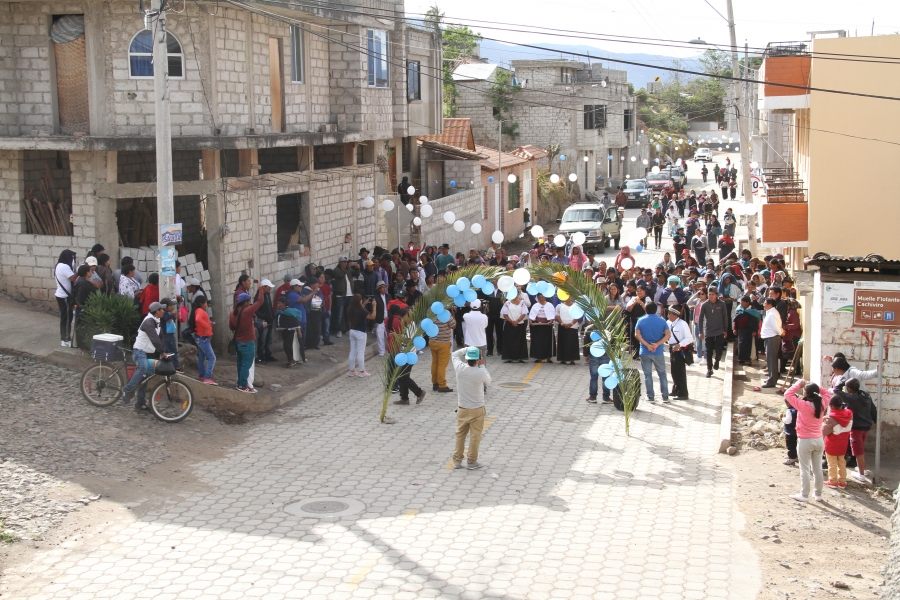 Acto de inauguración de las obras de infraestructura física en la comunidad Cachiviro de San Rafael.