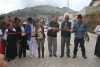 Autoridades provinciales, cantonales y parroquiales acompañados de moradores de San Juan de Ilumán realizaron la inauguración del adoquinado de la calle Imbabura.