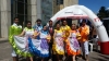Grupos de danza y emprendedores acompañaron a la delegación imbabureña que se encargó de promocionar las fiestas de provincialización en Quito.