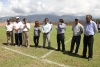 En medio de una programación deportiva, el prefecto de Imbabura, Pablo Jurado, inauguró el gramado del estadio.