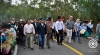 Las autoridades de la Prefectura, Alcaldía de Otavalo, Banco del Estado, Asamblea Nacional y Gobierno Parroquial de San Pablo encabezan el recorrido de la vía asfaltada.