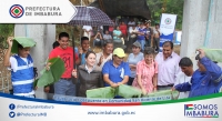 Acto de inauguración del puente de material mixto en la comunidad San Vicente de Lita.