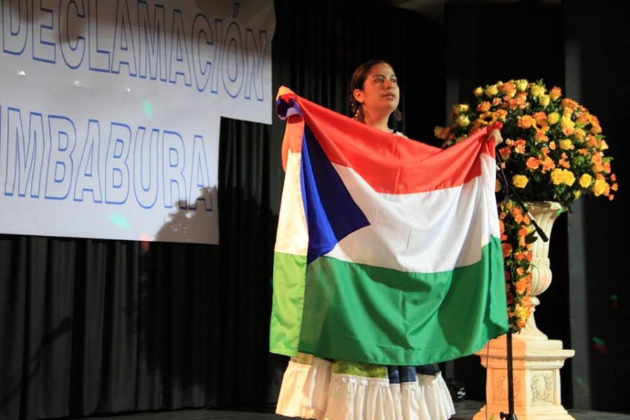 Gabriela Valencia, ganadora del concurso de declamación.