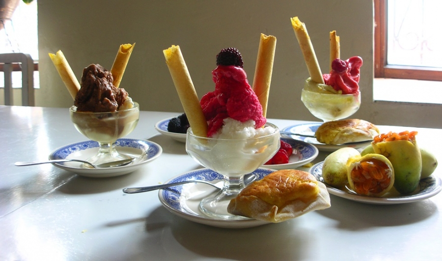 La oferta gastronómica que se ofrece en los cantones de Imbabura se incluye dentro de la campaña de promoción en Pasto. (Fotografía referencial helado de paila)