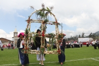 Acto de inauguración del Pawkar Raymi en la comunidad Agato.