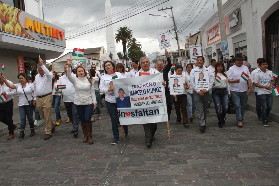 Marcha por la paz y la vida en la ciudad de Ibarra.