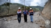El prefecto de Imbabura, Pablo Jurado, recorrió la obra junto al equipo fiscalizador y el contratista de la obra.