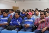 Los conductores profesionales y operadores de maquinaria de la Prefectura durante la charla informativa.